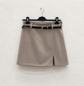 Mini Gonna Taupe con Cintura