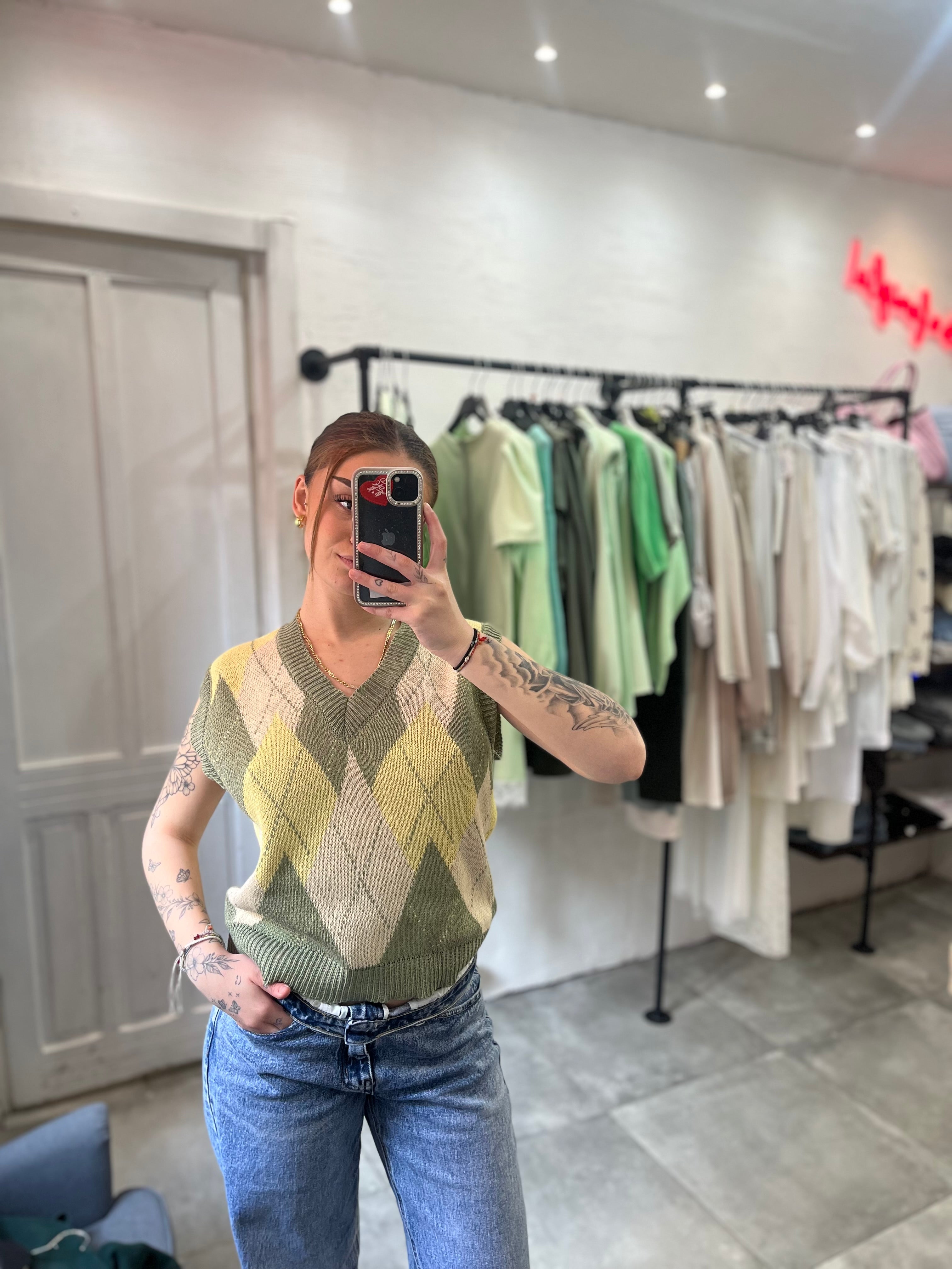 Gilet Vintage a Rombi