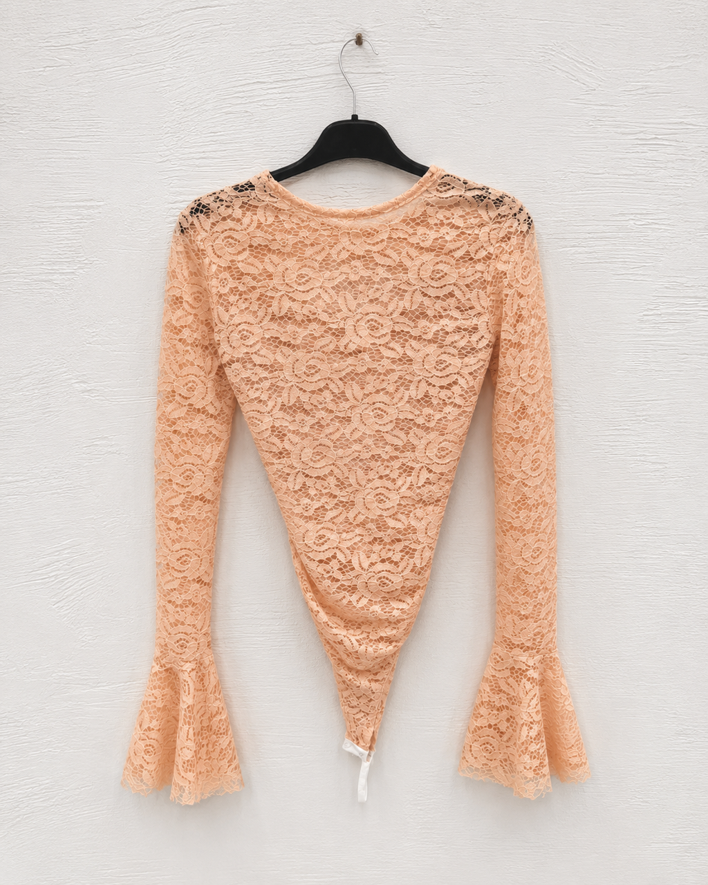 Body in Pizzo Salmone con Schiena Scoperta