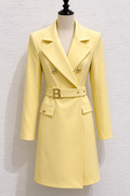Blazer Dress Doppiopetto Giallo Pastello