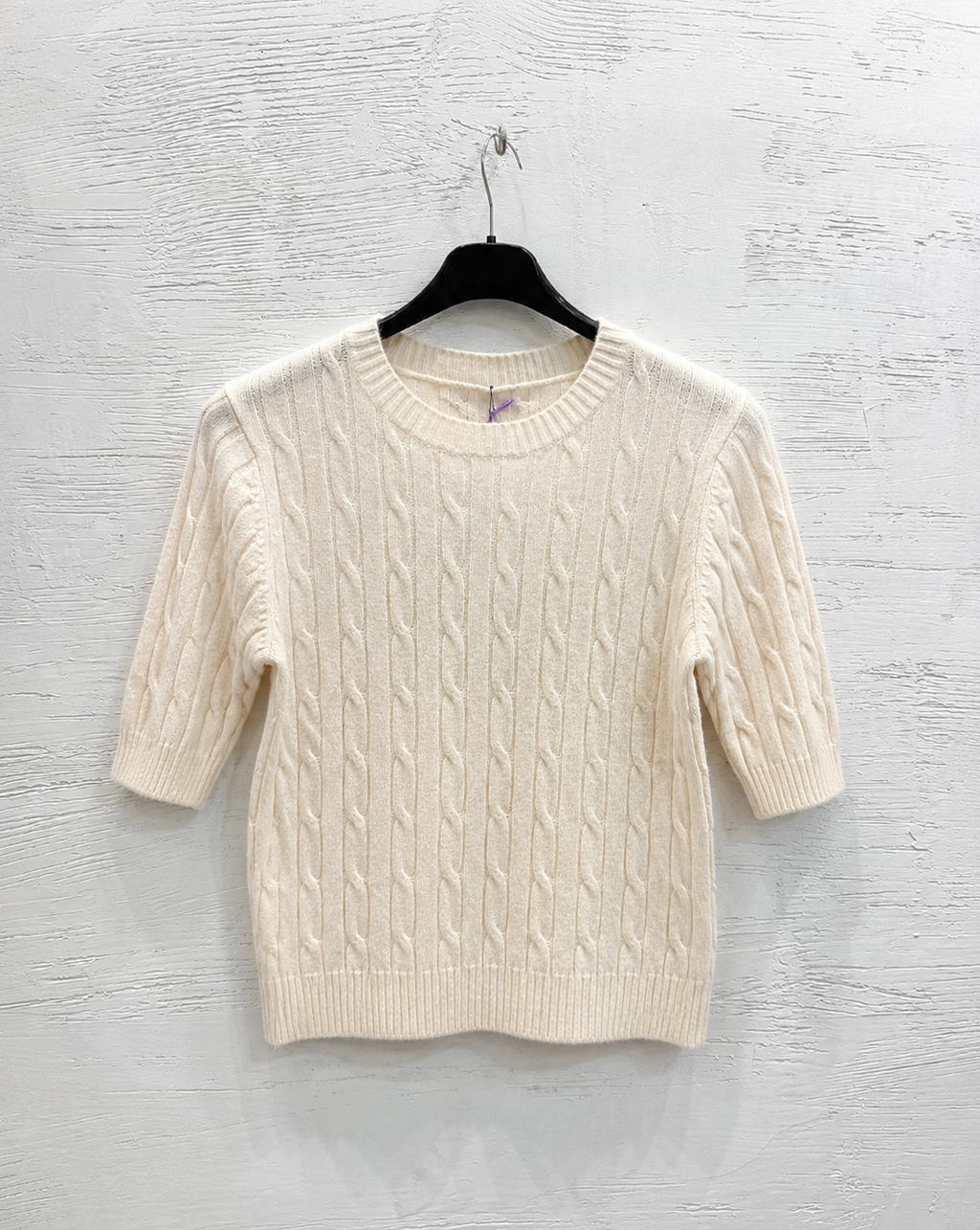 Maglia a Trecce Panna