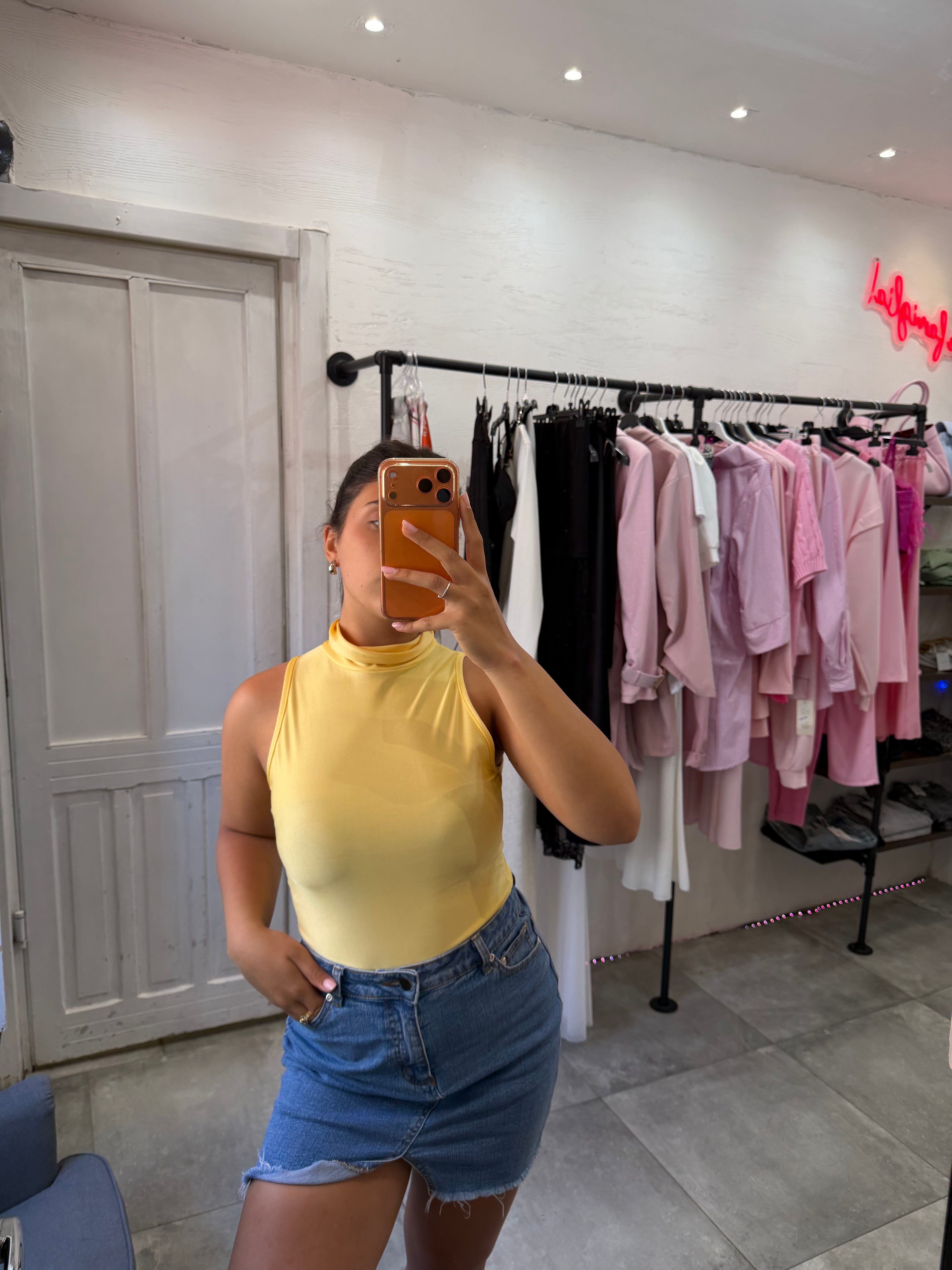 Body a Collo Alto Giallo