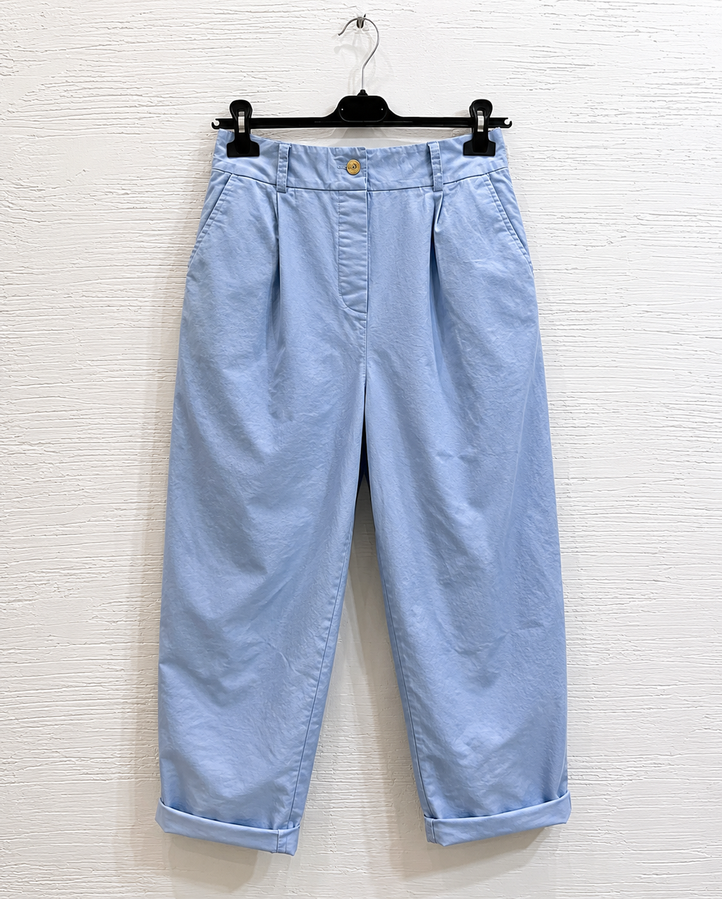 Pantaloni Casual Celeste Polvere