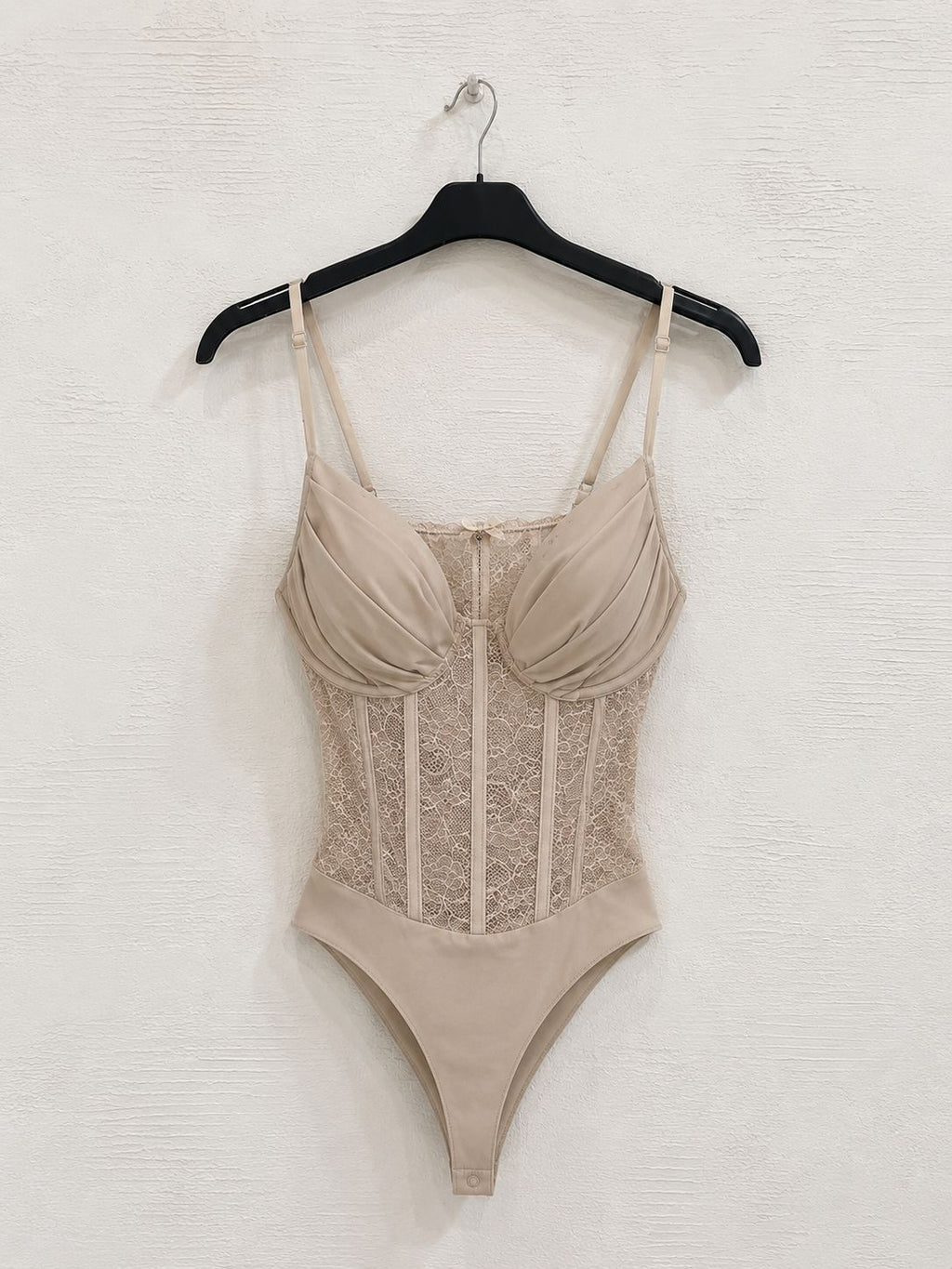 Body Corsetto in Pizzo Champagne