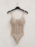 Body Corsetto in Pizzo Champagne