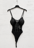 Body Corsetto Nero in Pizzo