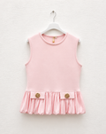 Top Bon Ton Rosa con Balza