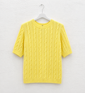 Maglia a Trecce Giallo Sole