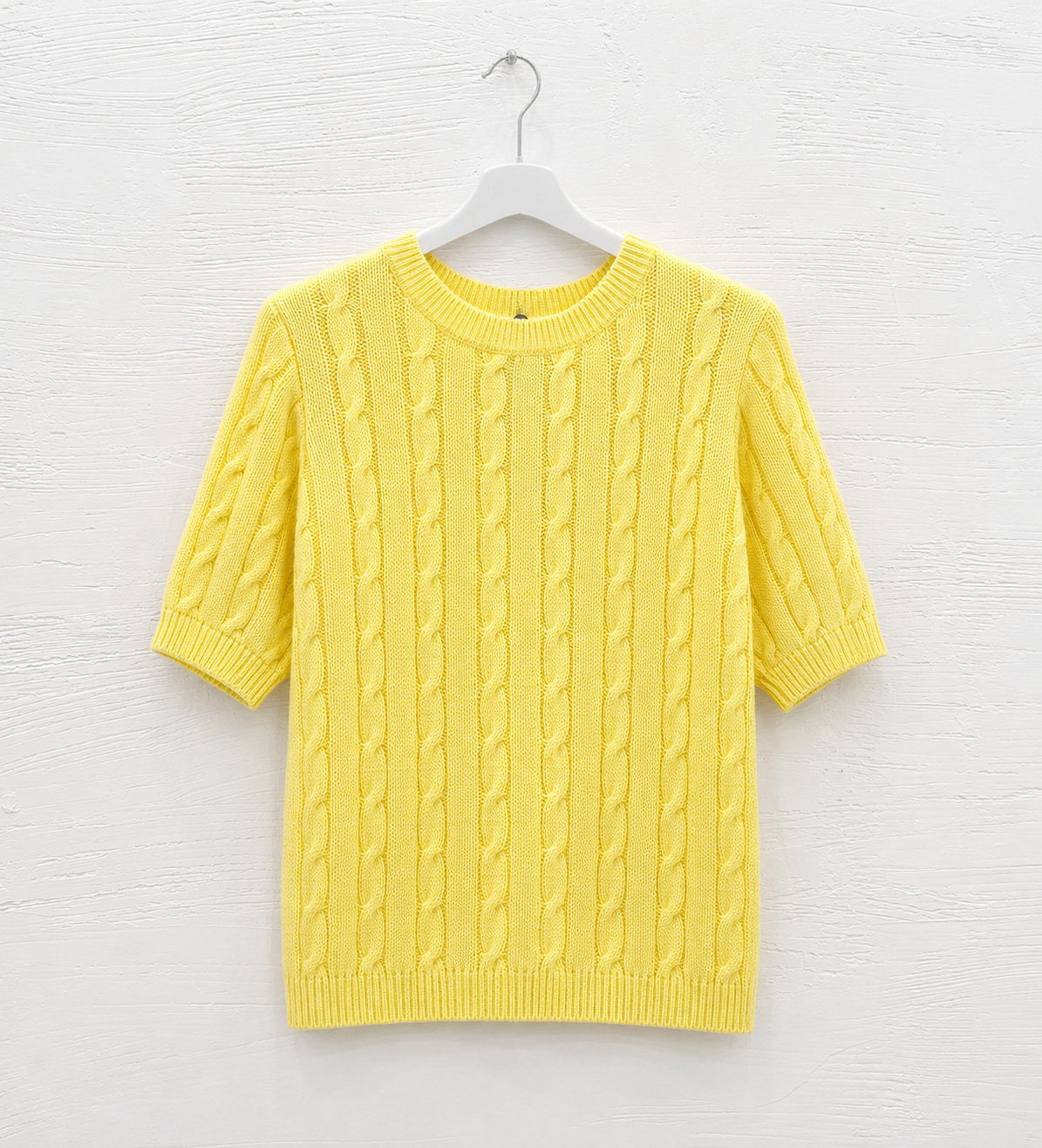 Maglia a Trecce Giallo Sole
