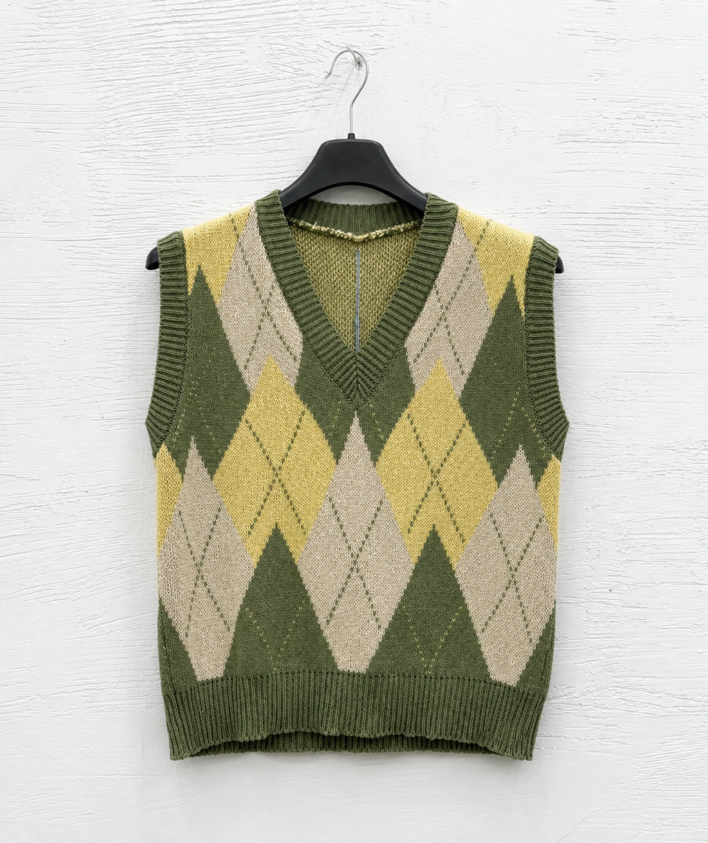 Gilet Vintage a Rombi