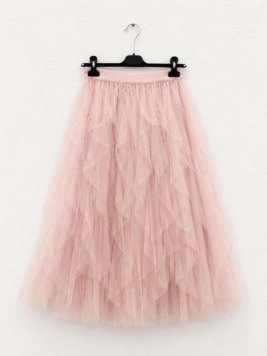 Gonna a Ruota in Tulle Rosa