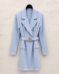 Blazer Dress Celeste con Cintura