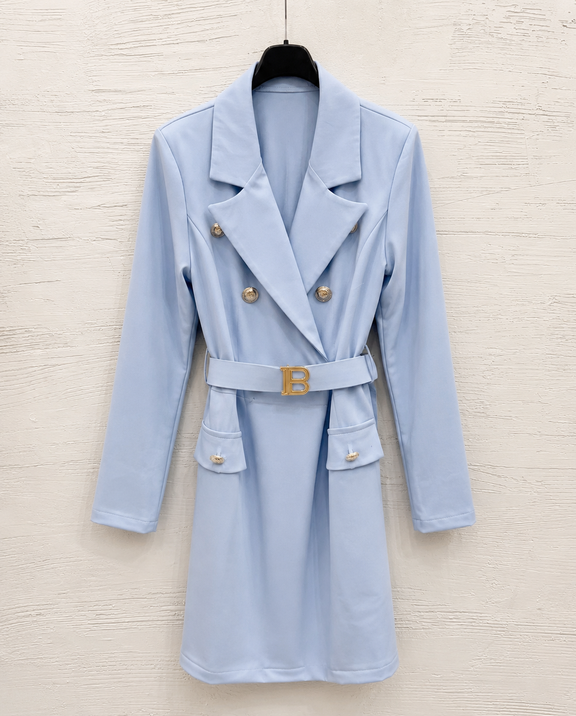 Blazer Dress Celeste con Cintura