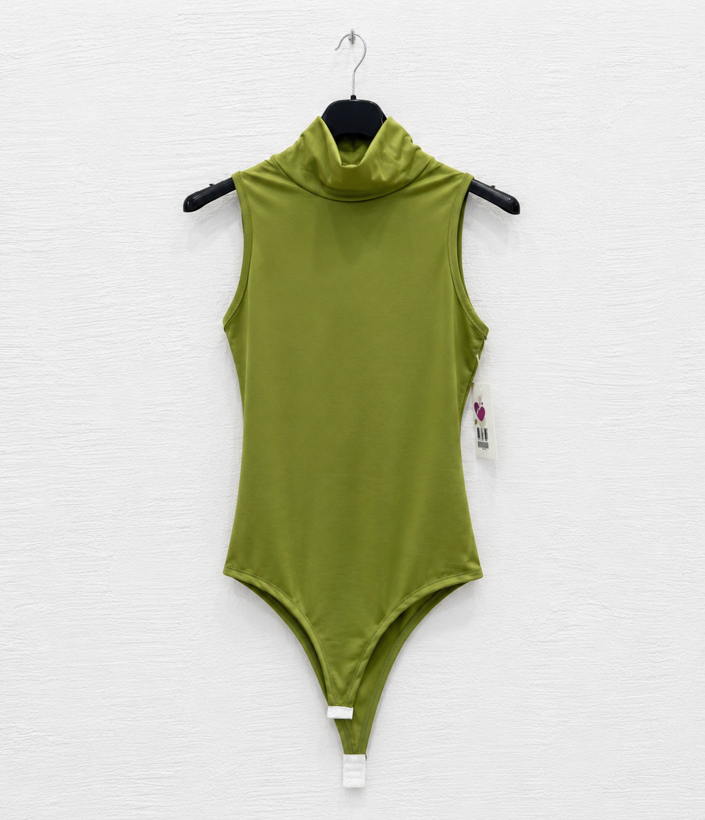 Body Collo Alto Verde Oliva