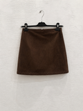 Mini Gonna Suede Marrone