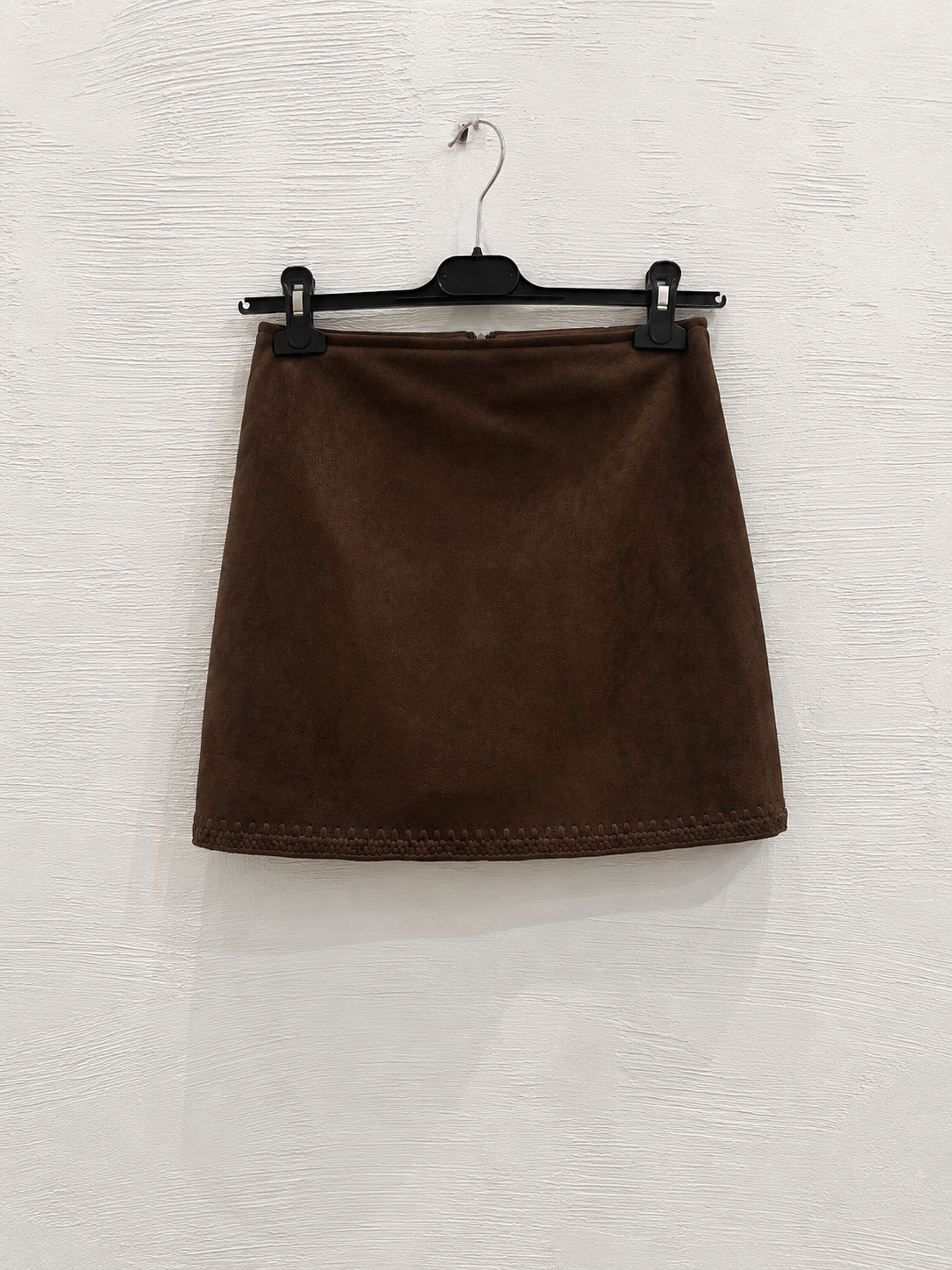 Mini Gonna Suede Marrone