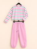 Tuta Casual Rosa a Righe