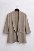Giacca Blazer Aperta Tortora