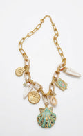 Collana Protagonista "Marea Gold" con Maxi Conchiglia e Charms