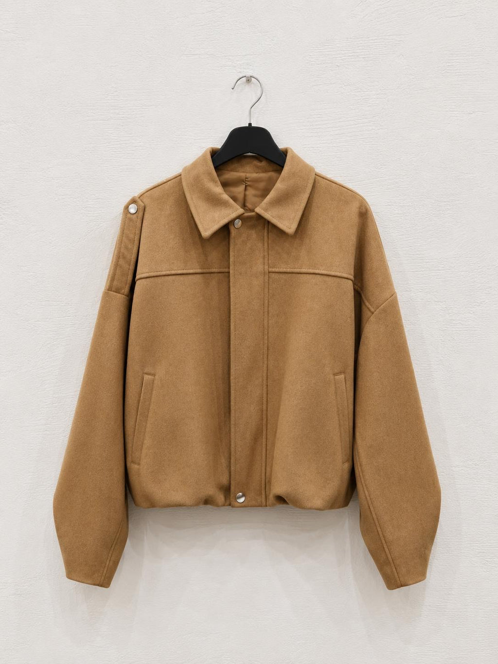 Bomber Effetto Suede Color Cammello