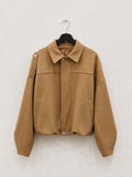 Bomber Effetto Suede Color Cammello