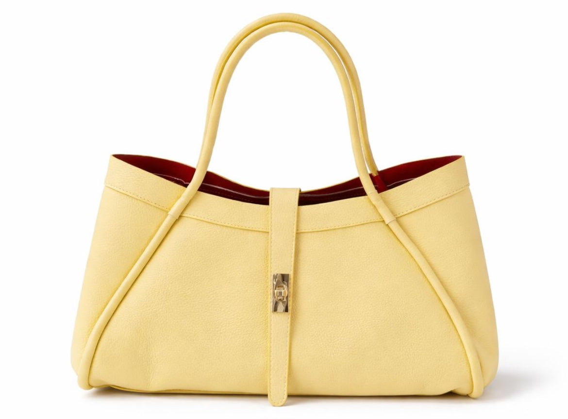 Maxi bag giallo pastello