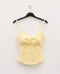 Top Corsetto Floreale Giallo Pastello
