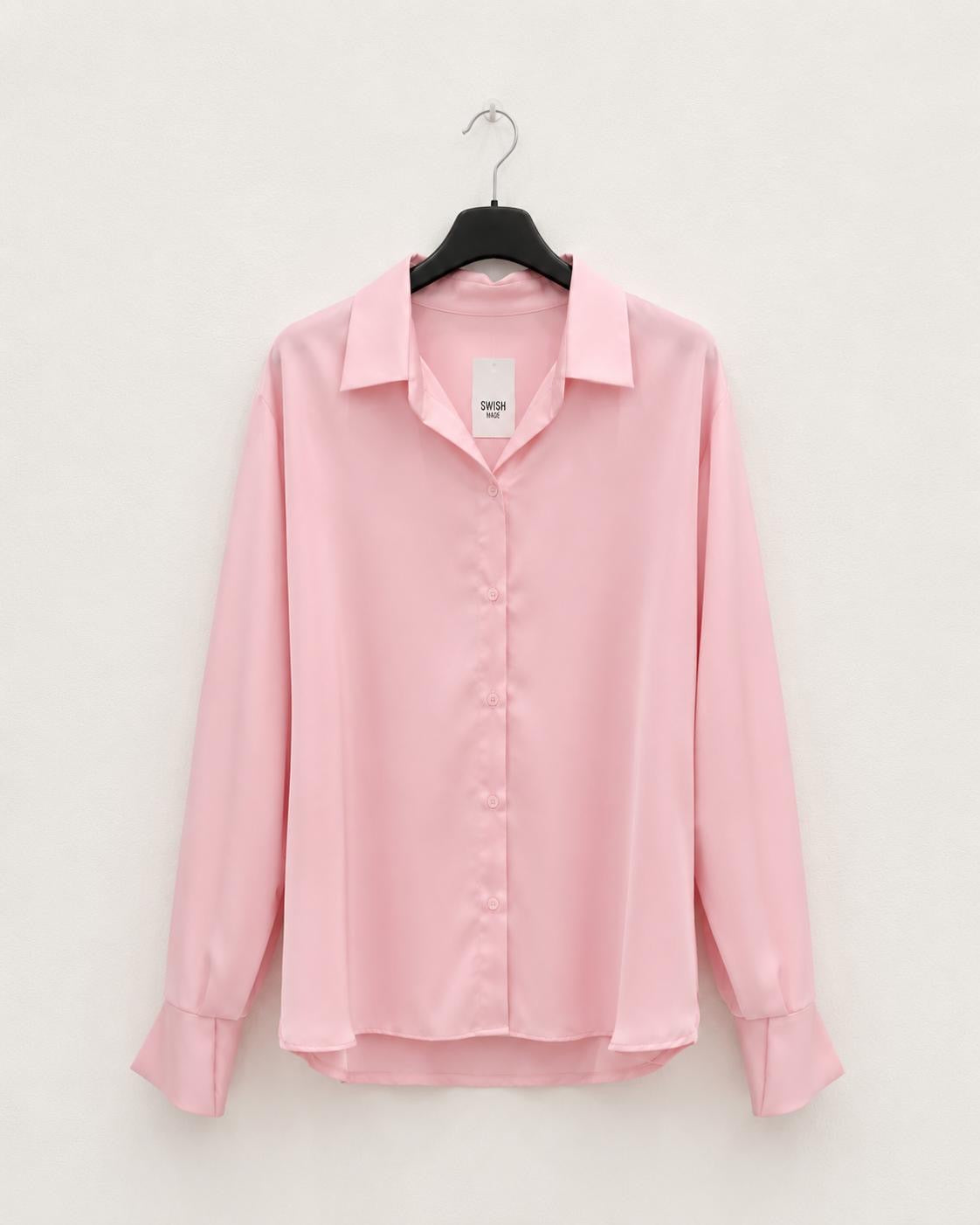 Camicia Rosa Satinata