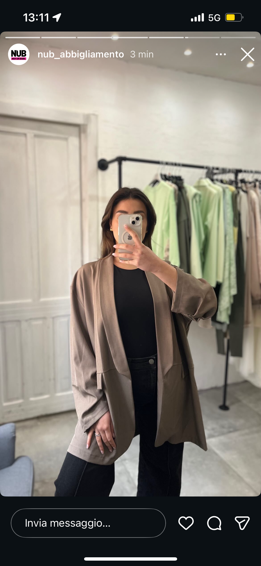 Giacca Blazer Aperta Tortora