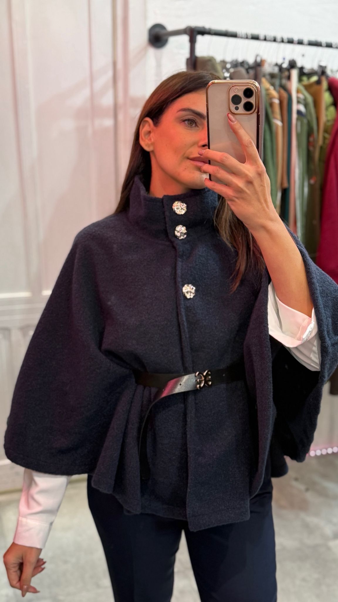 Poncio capotto con cinta