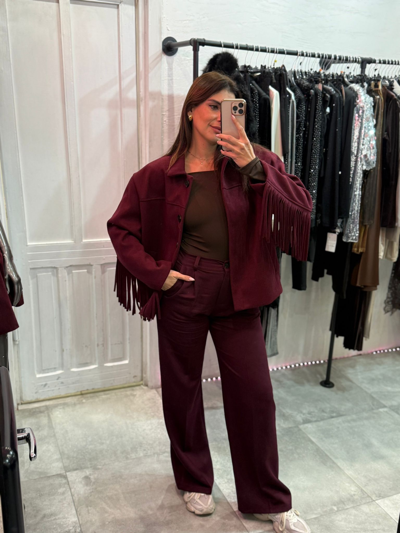 Giacca e a frange (taglia unica )