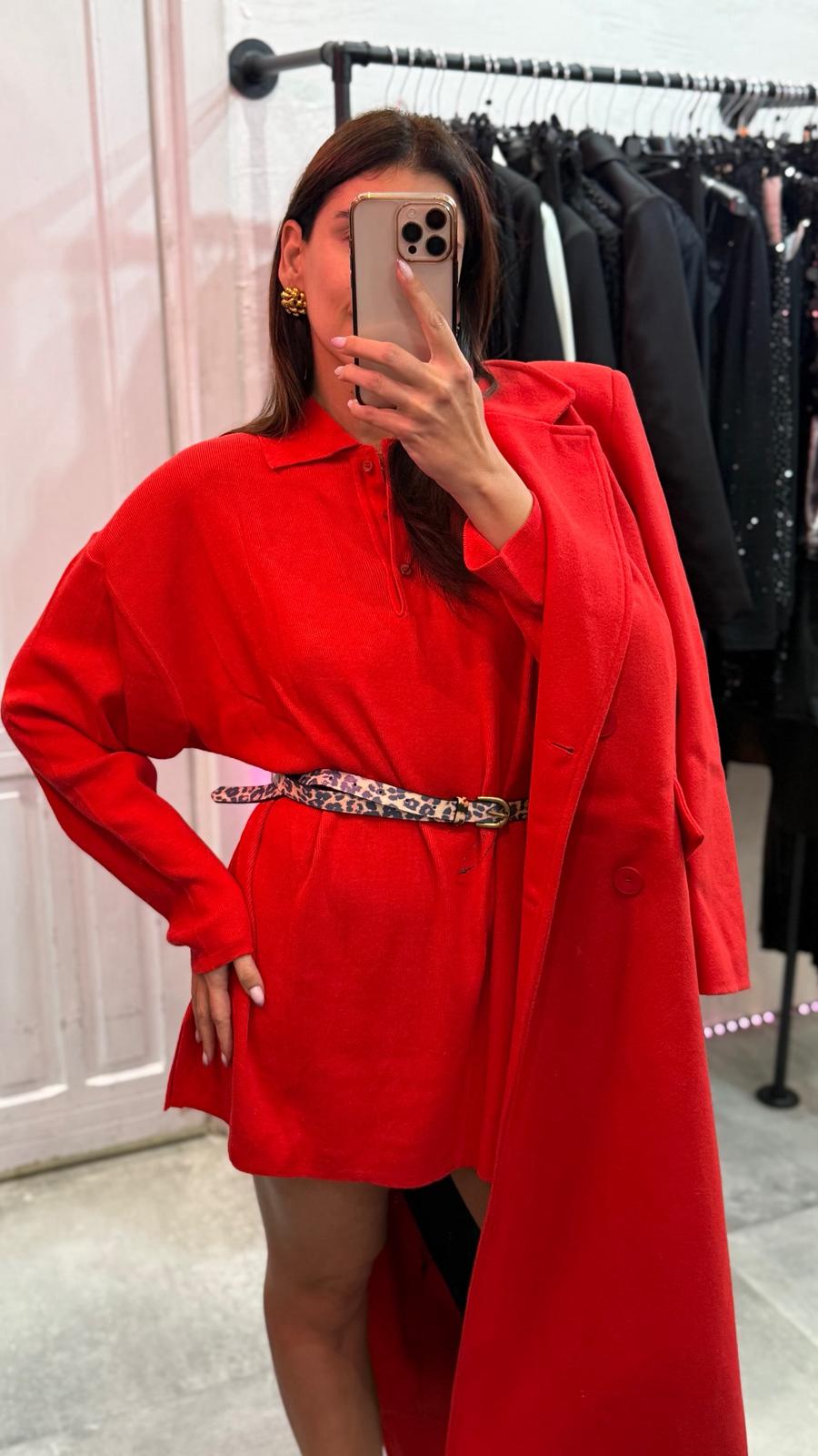 Vestito/camicia con cinta maculata (taglia unica )