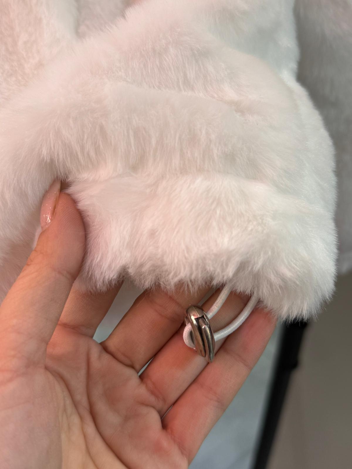 Giacca/felpa in pelliccia sintetica con collo alto