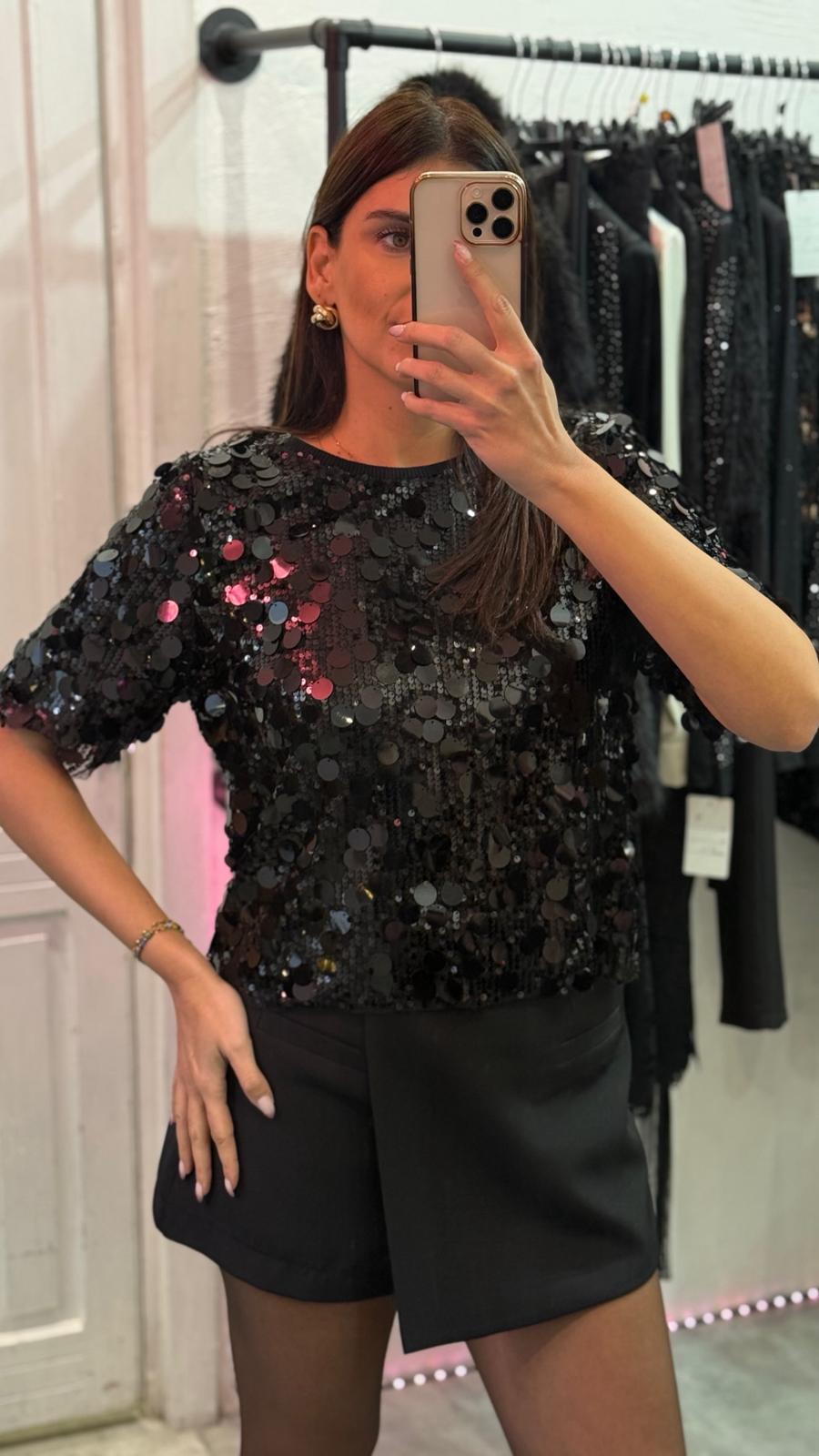 Maglia paillettes ( taglia unica s/m)