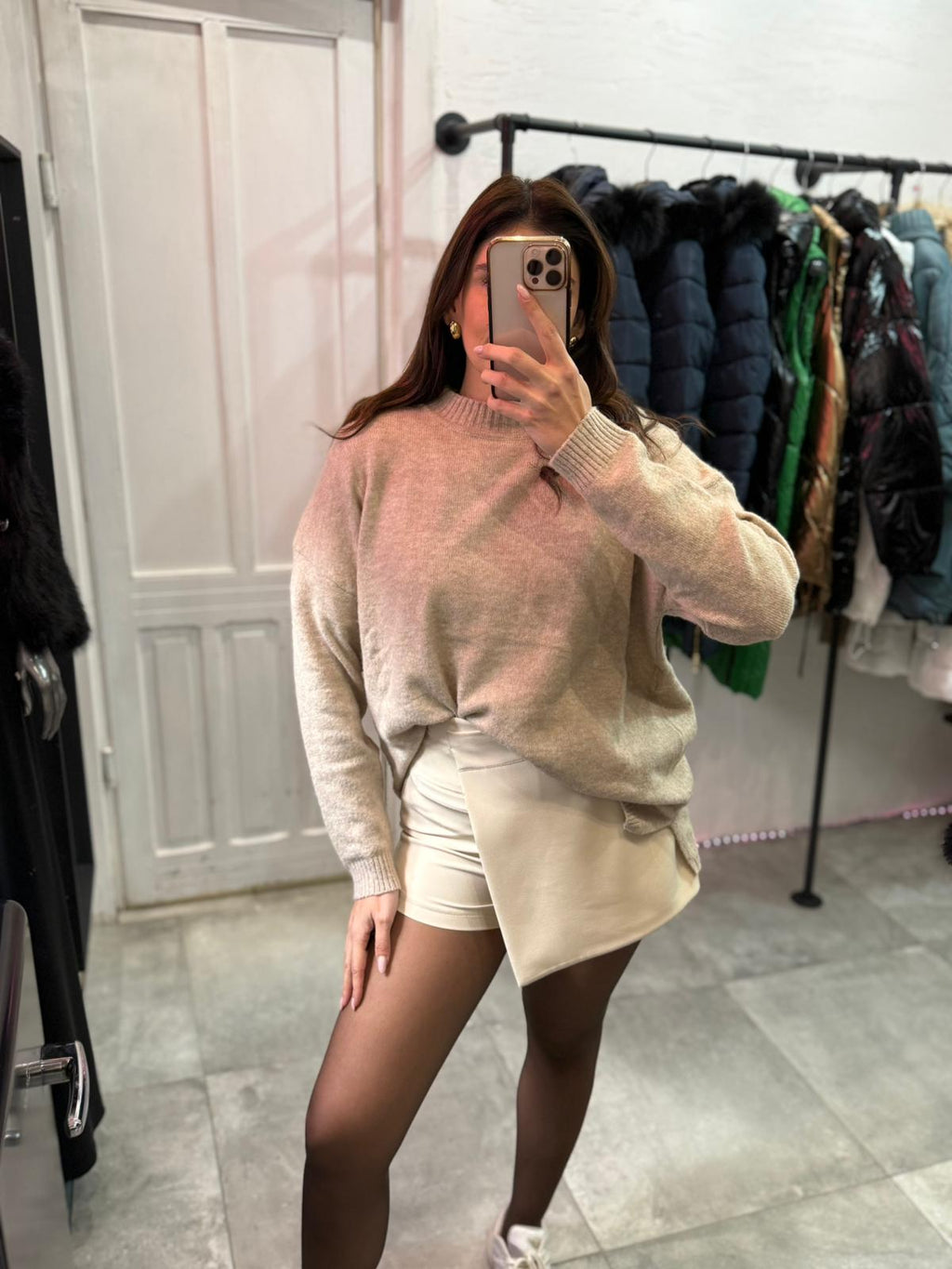 Maglia Over a girocollo