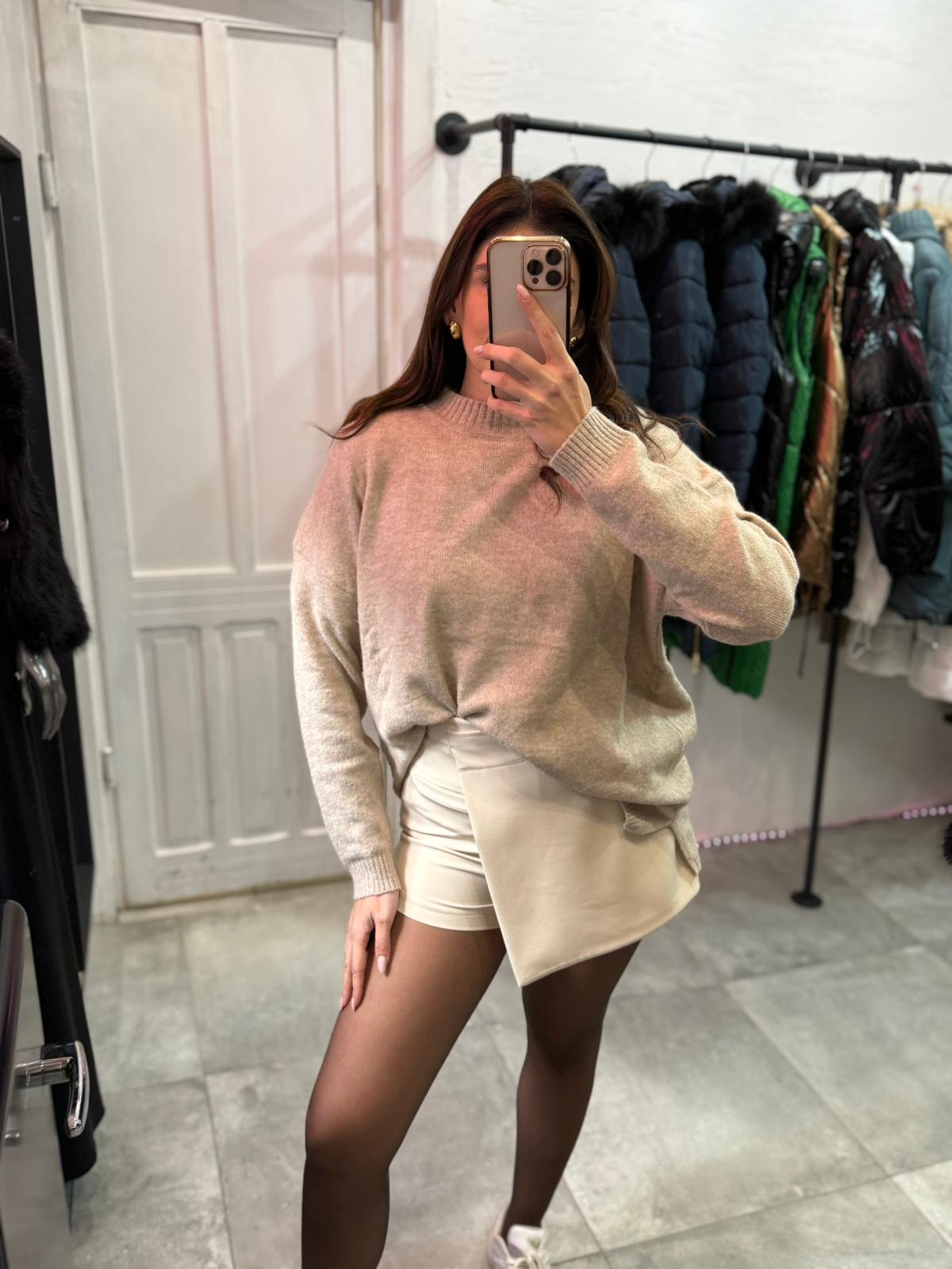 Maglia Over a girocollo