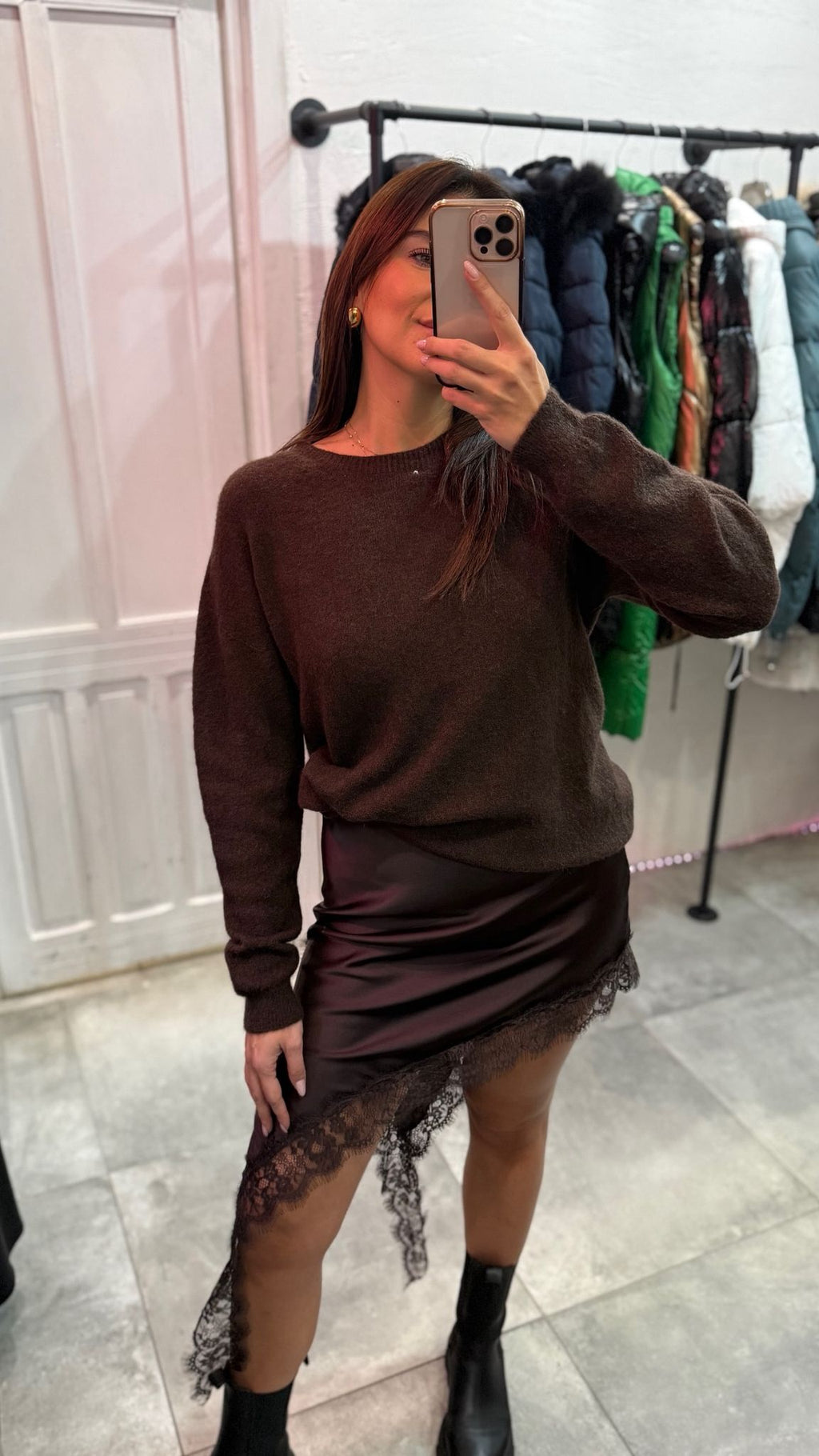 Maglia Over a girocollo