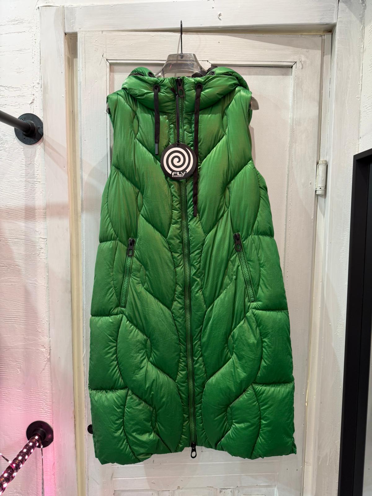 Piumino smanicato lungo