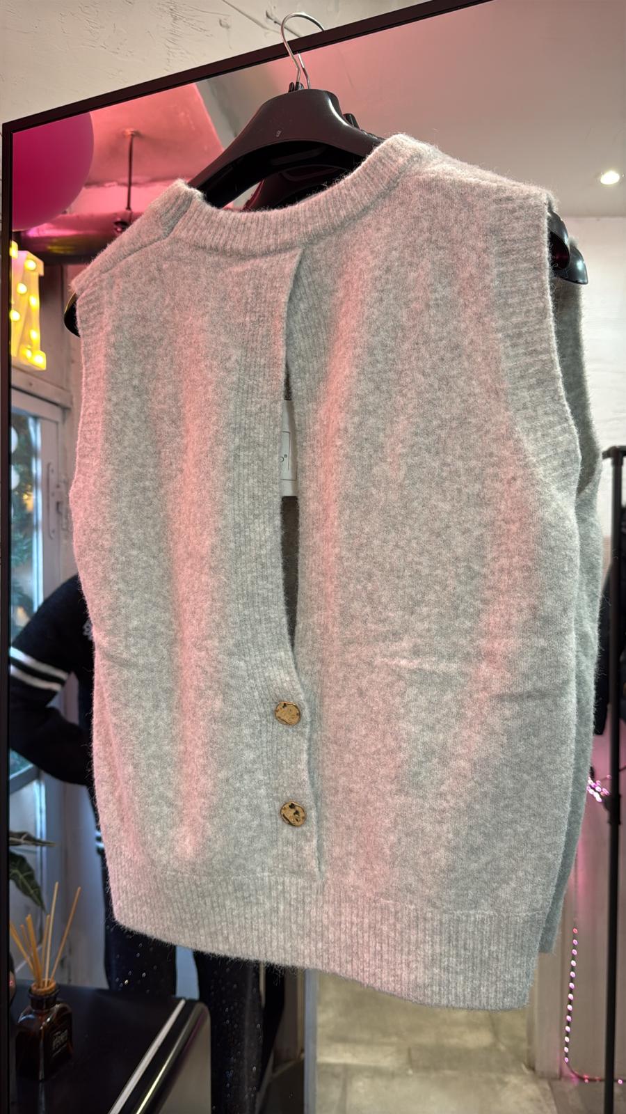 Smanicato in maglia con apertura sul retro (taglia unica)