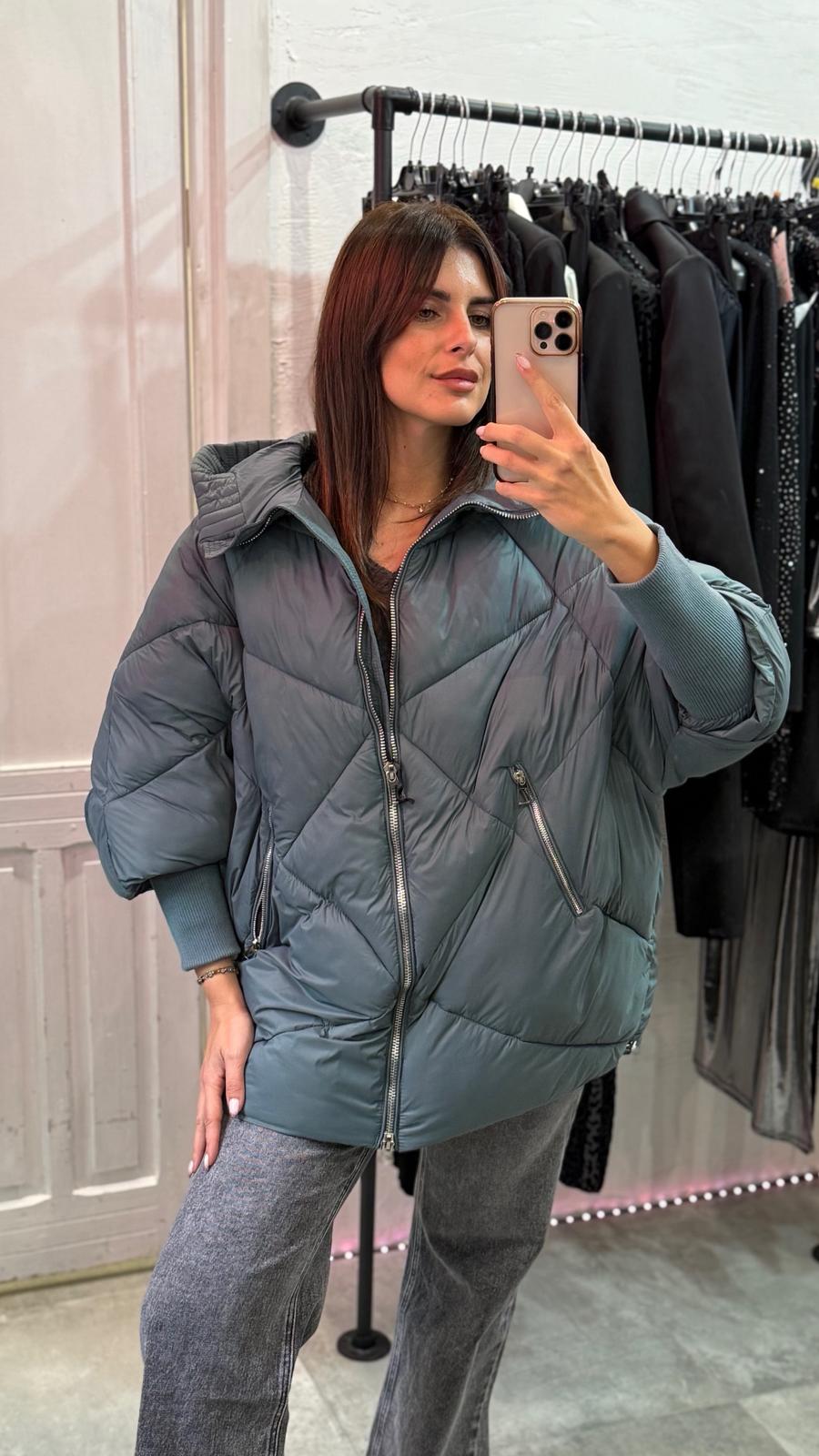 Giubbotto bomber con maniche a calza