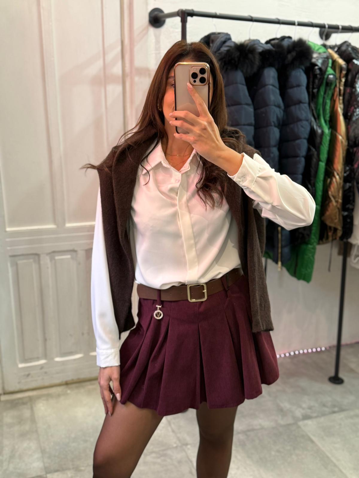 Gonna/pantaloncino in velluto rigato taglia UNICA