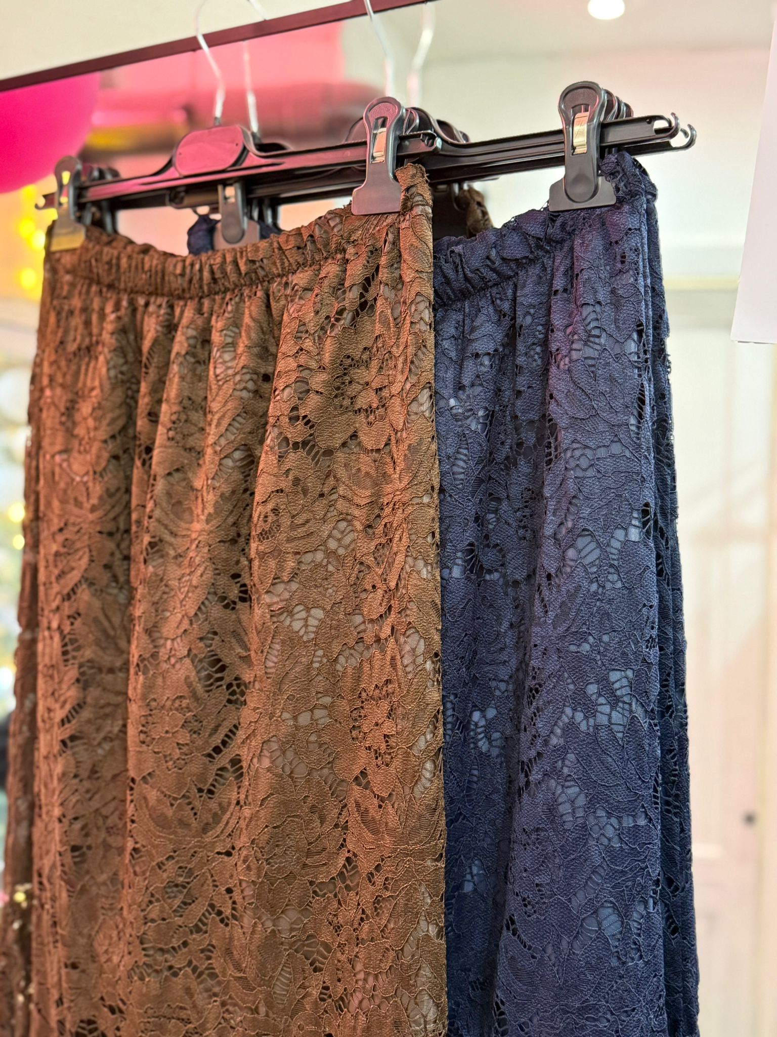 Gonna lunga in pizzo con elastico in vita (taglia unica )