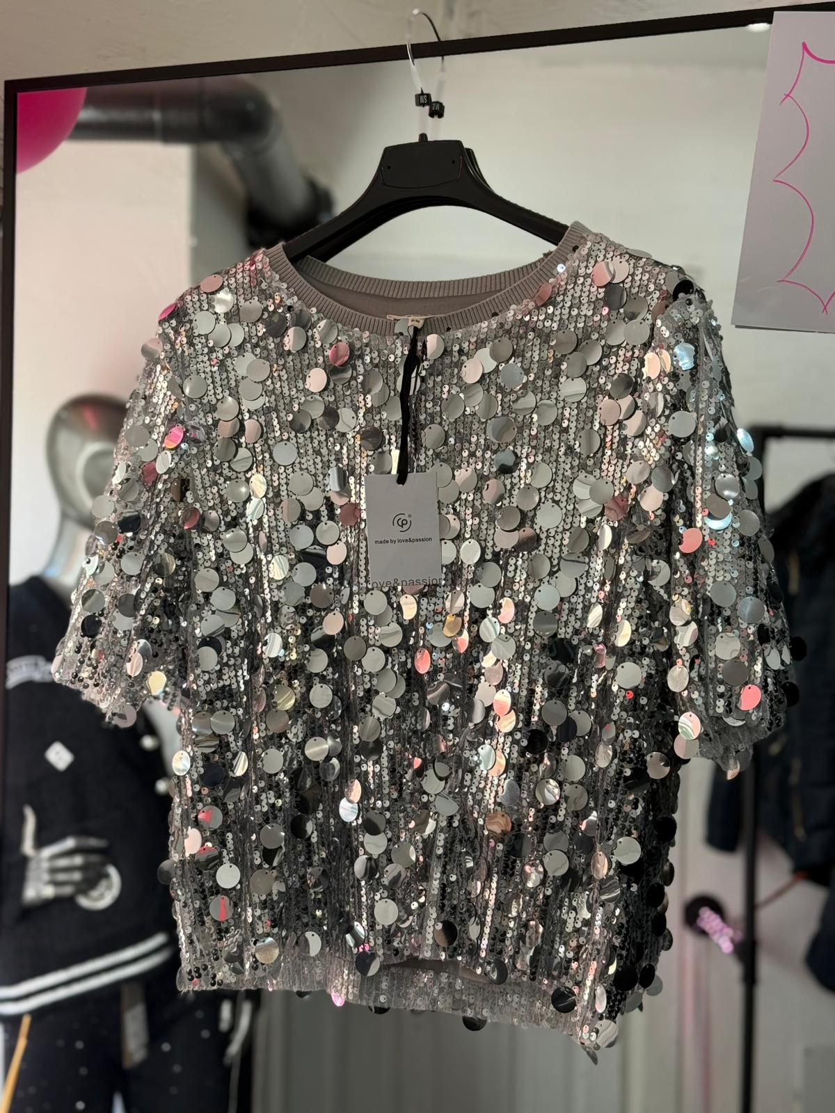 Maglia paillettes ( taglia unica s/m)